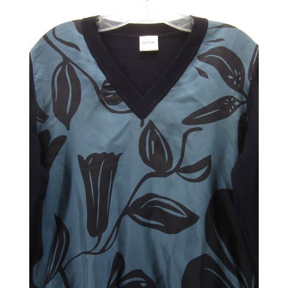 Paul Smith Sweater Medium Wool Pullover Floral Preppy Casual Knit * - Picture 2 of 10